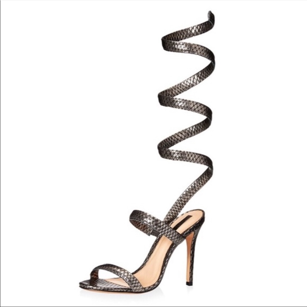 Chic Spiral Strap High Heel Sandals